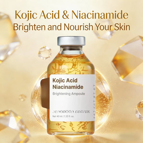 2026 Kojic Acid Niacinamide Brightening Ampoule Lighten Spots Fade Fine Lines Increasing Elasticity Smooth Soften Skin Care 1PCS