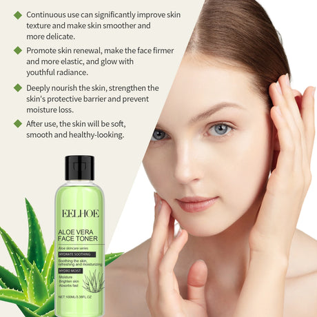 100ml Aloe Vera Toner Tonic Hydration Oil Control Refreshing Rejuvenation Smooth Facial Moisturizing Toner Serum Skin Care New