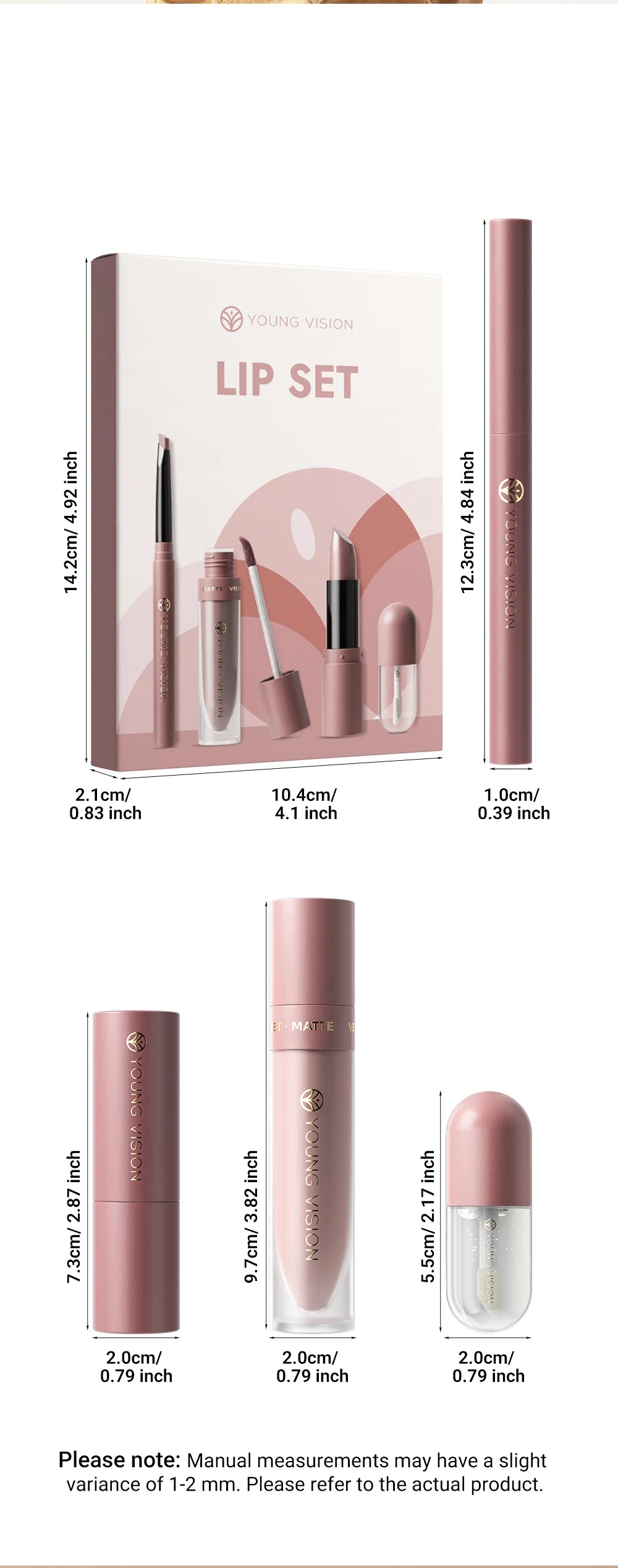 4pcs/10pcs/set Nude Lip Gloss Matte Velvet Lipstick Waterproof Long-lasting Liquid Lipstick Women Moist Lip Tint