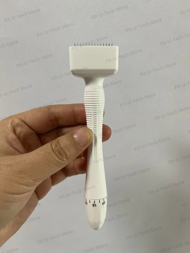 adjustable derma stamp microneedle 140 pins skin care beard growth scalp hair