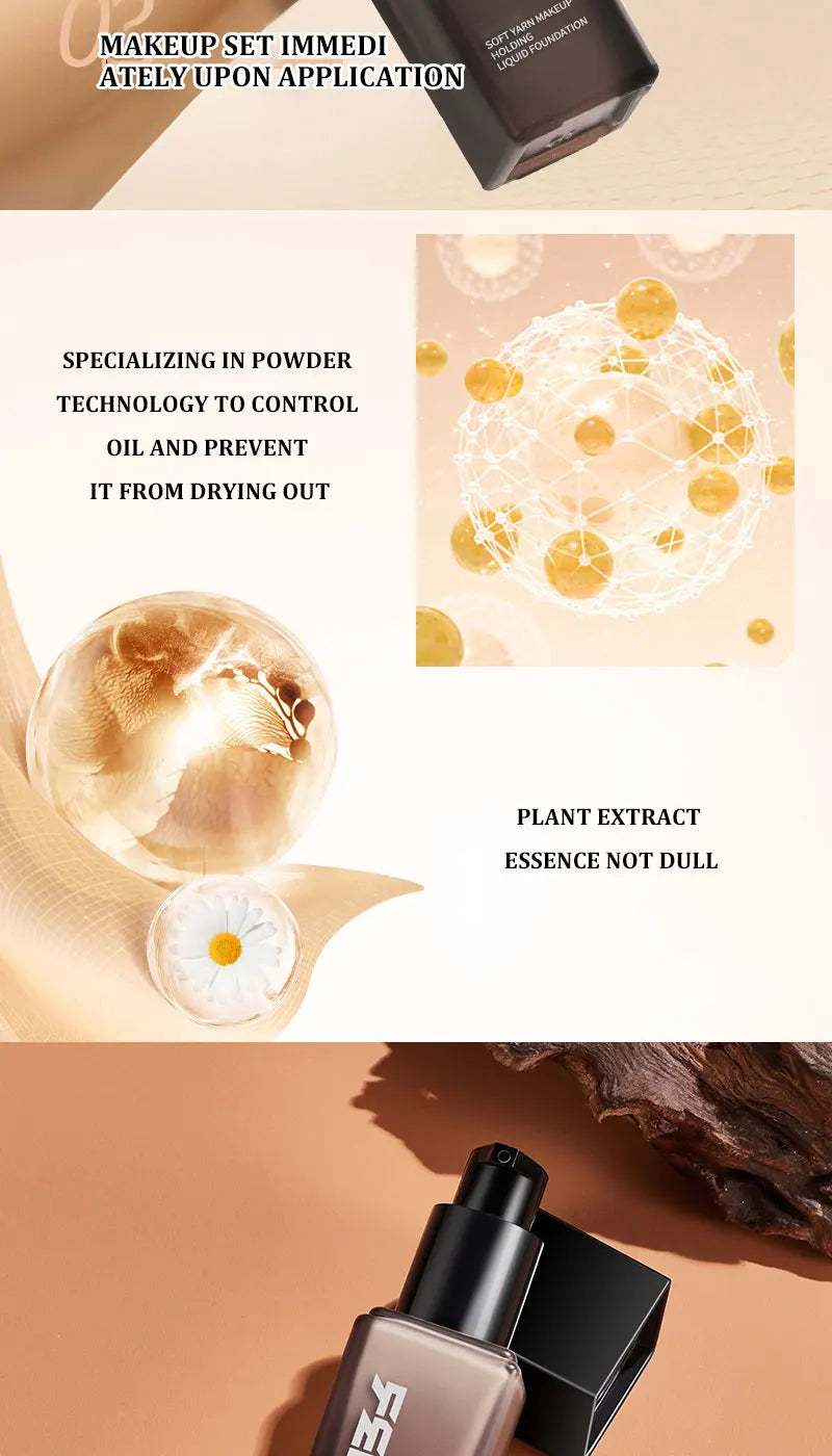 Feotznw Foundation Cream Long-lasting Makeup - 12H Natural Base Skin-toned Fit Natural-looking Lightweight Buildable Coverage