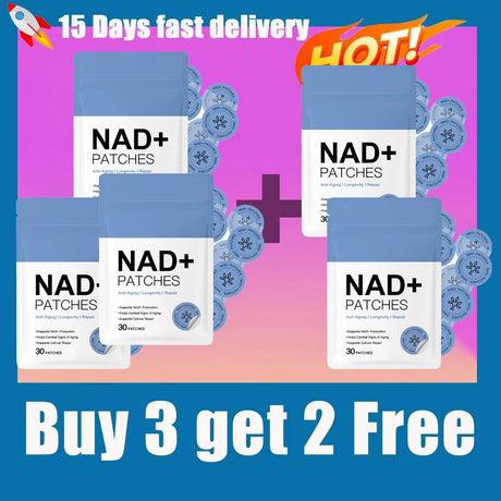 30PCS NAD+ Body Management Patch Easy To Use Skin Friendly Daily Body Care Support Sticker For Daily Wellness Use