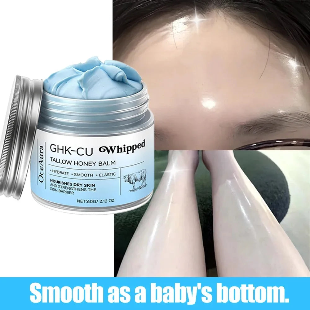 Copper Peptides PDRN GHK-Cu Beef Tallow for Skin Blue Balm Manuka Honey Face and Body Moisturizer Mature Dry & Sensitive Skin