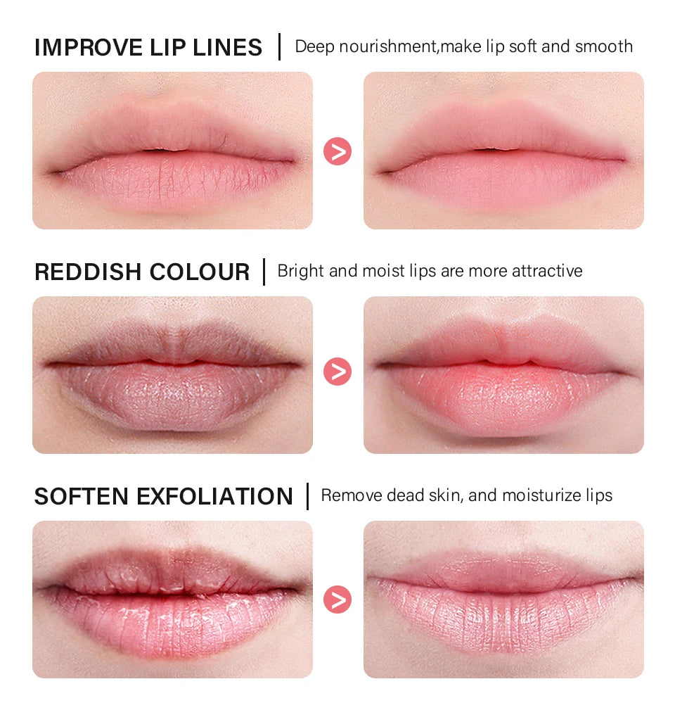 Hydrating Glowing Lip Balm Overnight Lip Mask Moisturizing Repair Cracked Lips Soften Fine Lines Mild Exfoliating Clear Dead Ski