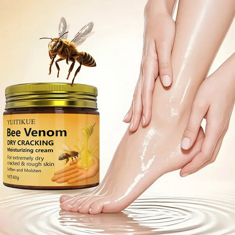 YUITIKUE Bee Venom Moisturizing Cream 60g - For Extremely Dry & Cracked Skin, Repairs Hands, Feet, Elbows & Knees, SPA-like Care