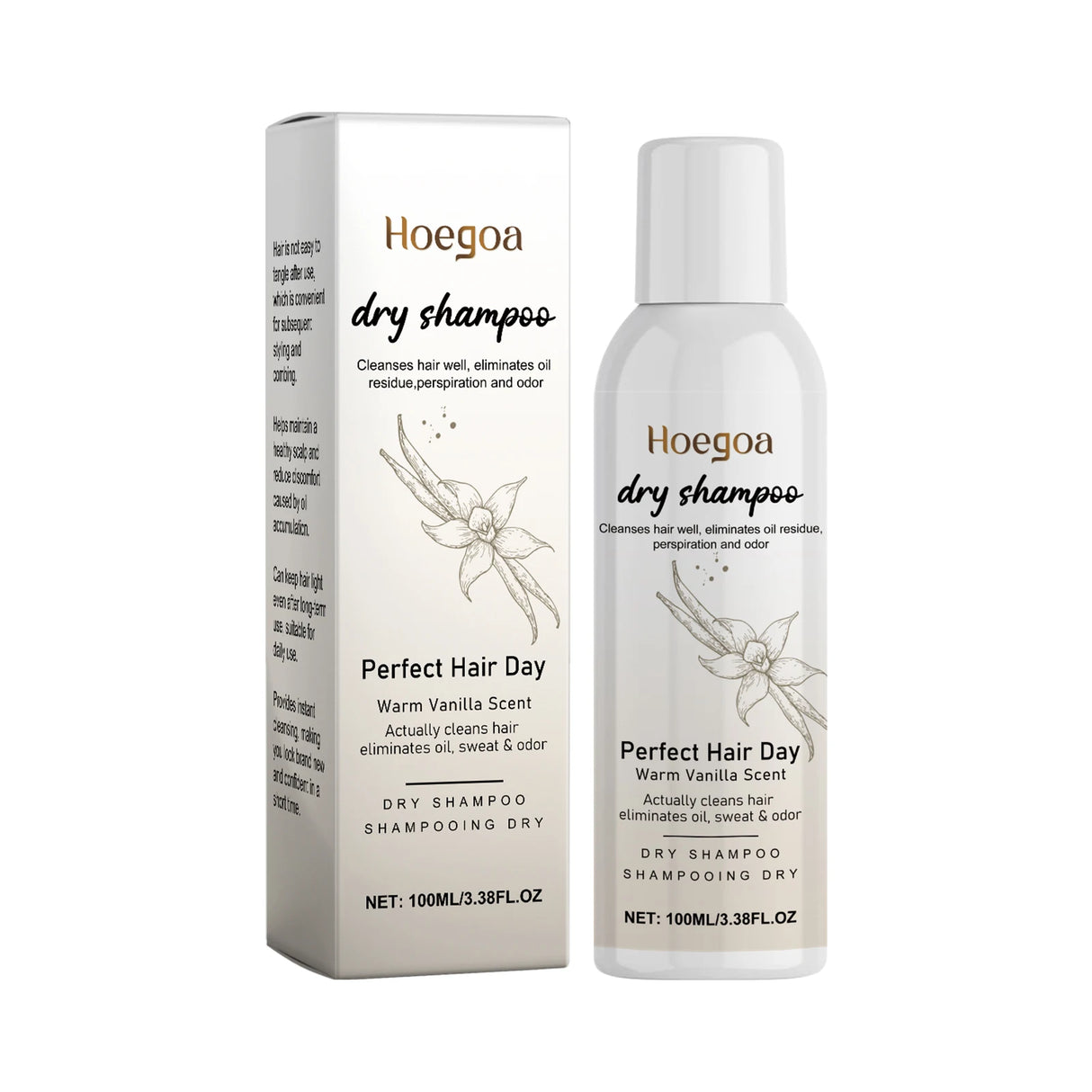 Vanilla Dry Shampoo Spray: Mild Dry Shampoo for Hair Repair, Taming Frizz, Adding Volume & Easy Hair Styling