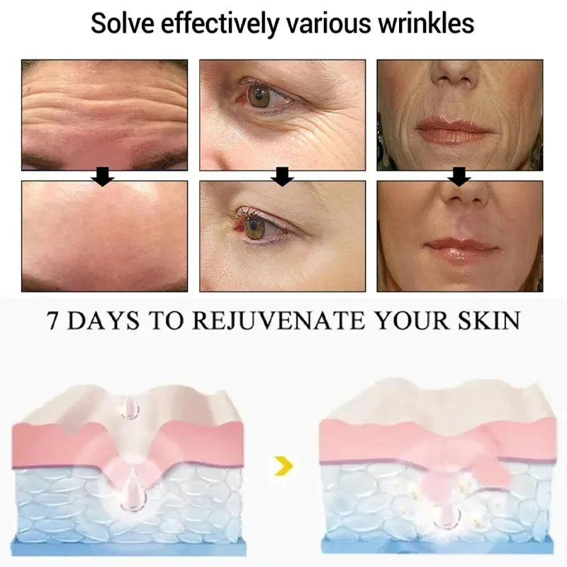 Instant Wrinkle Remover Face Serum Lifting Firming Fade Fine Lines Anti-aging Essence Whitening Brighten Nourish Skin Care