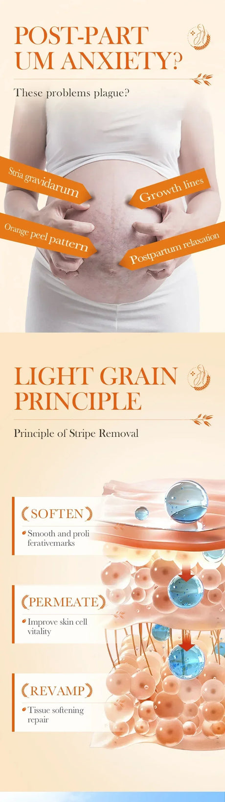 Stretch Marks Removal Cream Light Lines Postpartum Obesity Pregnancy Powerful Fast Absorption