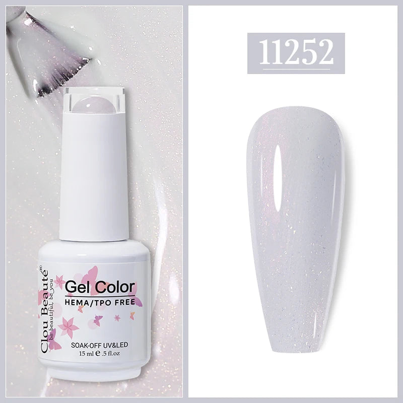 Clou Beaute Gel Nail Polish Neon Brown Royal Blue Red Green Pastal Nude Nail Art Varnishes Gel Lacquer HEMA/TPO FREE UV Gel Nail