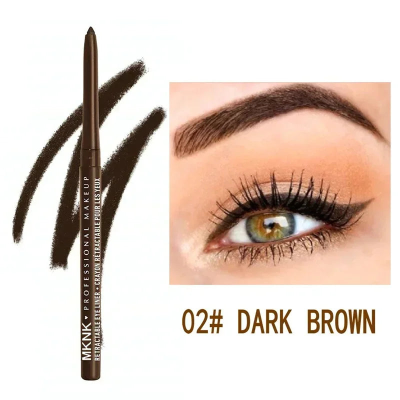 1Pc Waterproof Black Eyeliner Pencils Smudge-Proof Long-Lasting Eye Makeup Perfect For Fashion Look