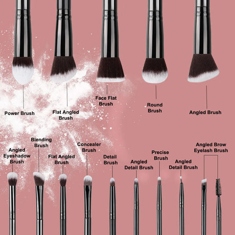 NEW 14PCS Makeup Brushes Set Soft Fluffy Foundation Blush Powder Eyeshadow Blending Female Cosmetics Beauty Tool Christmas Gift