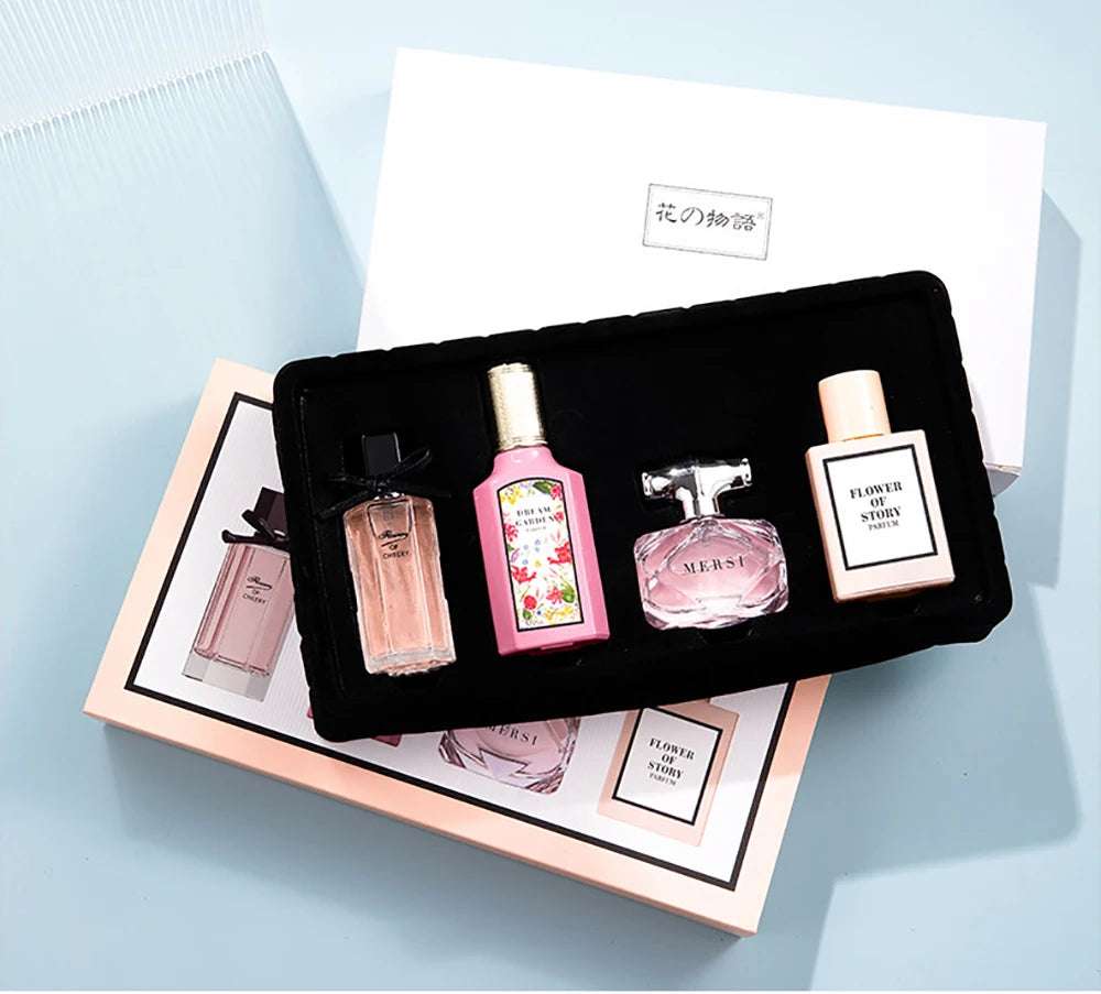 Brand Perfume Women Gift Box Four Piece Set Plant Floral Scent Pheromone Lasting Fragrance Exudes Feminine Charm духи женские