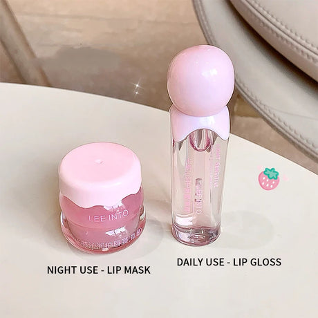 LEE INTO lip balm lip kit moisturizing water light jelly day and night thick lip balm