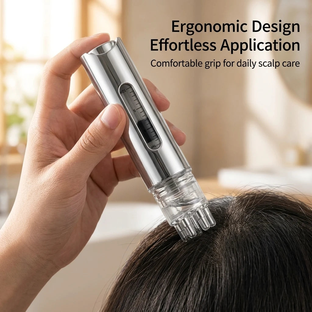 4 In 1 Roller Ball Scalp Applicator Comb Minoxidil Essential Oil Liquid Guide Massage Home Salon Hair Care Tool Set