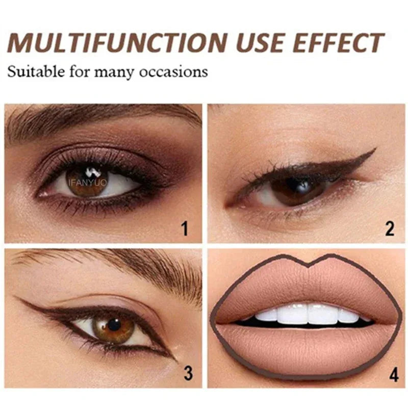 1Pc Waterproof Black Eyeliner Pencils Smudge-Proof Long-Lasting Eye Makeup Perfect For Fashion Look