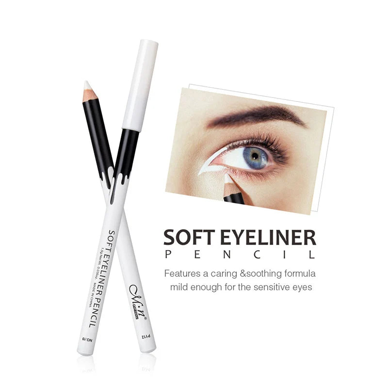 2pcs MENOW 3 Colors Long Lasting Waterproof Eyebrow Pencils Double Use Wooden Pole Eyeliner Permanent Makeup Tattoo Accessories