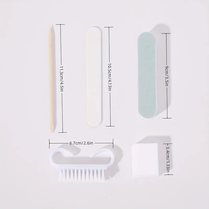 1pack ,Manicure And Pedicure Set, Mini Nail File And Orange Nail Stick Set