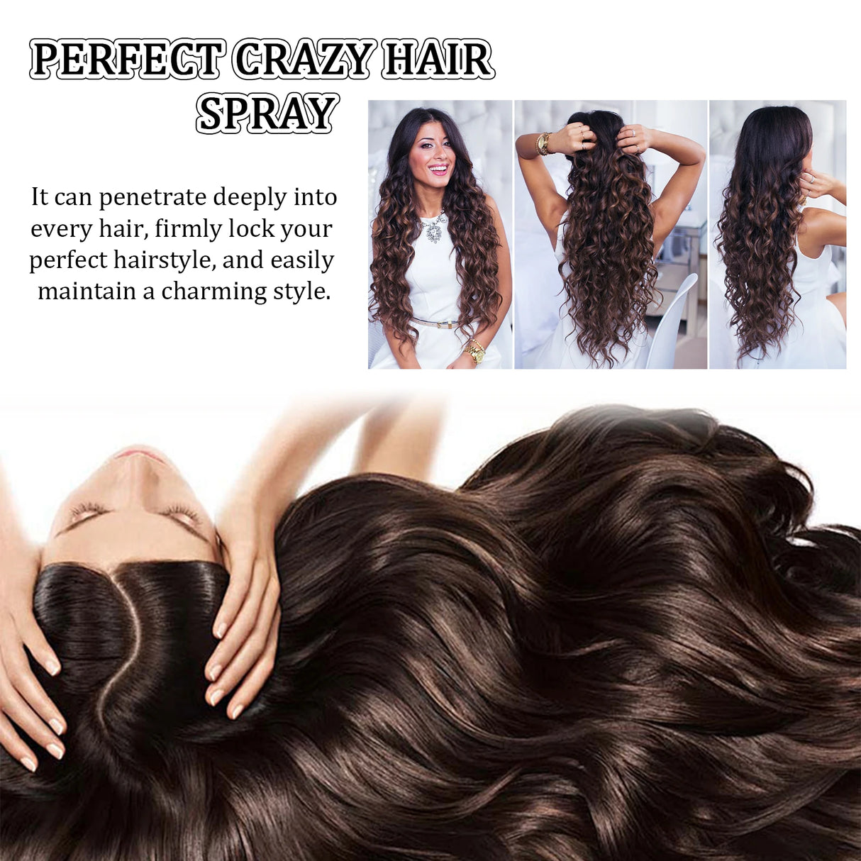 Eelhoe Hair Fluffy Styling Spray Hair Fluffy Lazy Degreasing Refreshing Durable Styling Deeply Nourish Hair Wash Free Spray