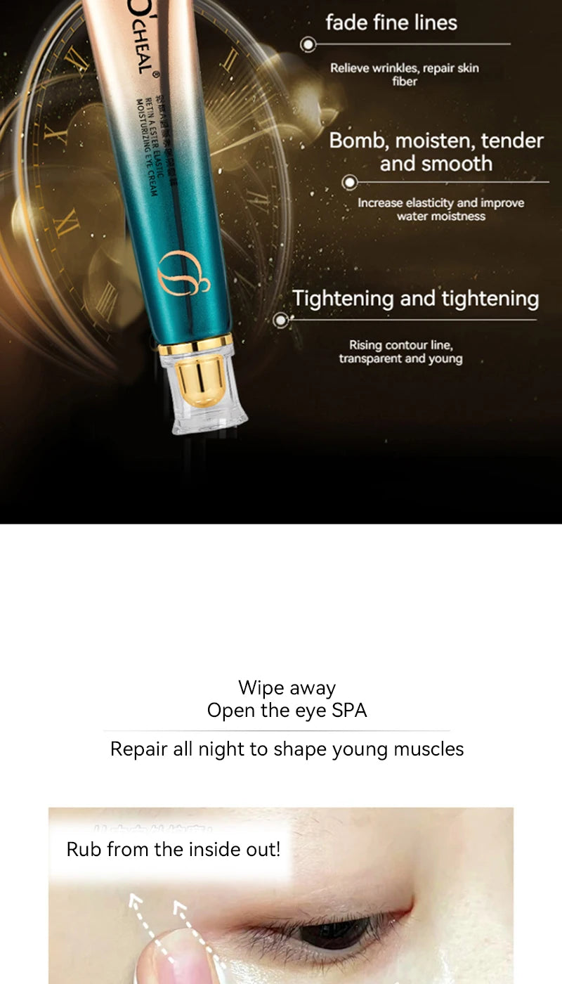 Ouqianya Retinol Eye Cream Moisturizing Firming Dark Circle Care Fine Line Treatment Anti-Wrinkle Daily Use,Under Eye Care
