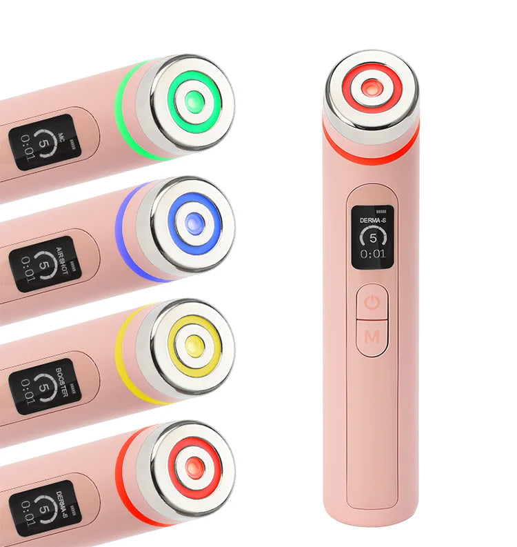 New Pink Skin Tightening Care Wand Multifunction Microcurrent Face Massager Beauty Device
