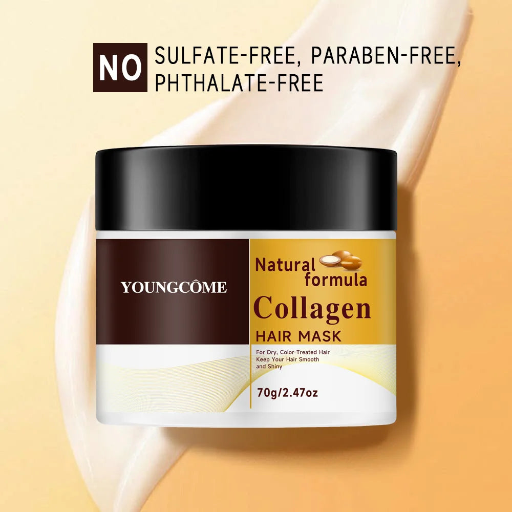Collagen Hair Treatment Deep Repair Conditioning Argan Oil Hair Mask Essence for Dry Damaged Hair All Hair Type Hair Care Kit