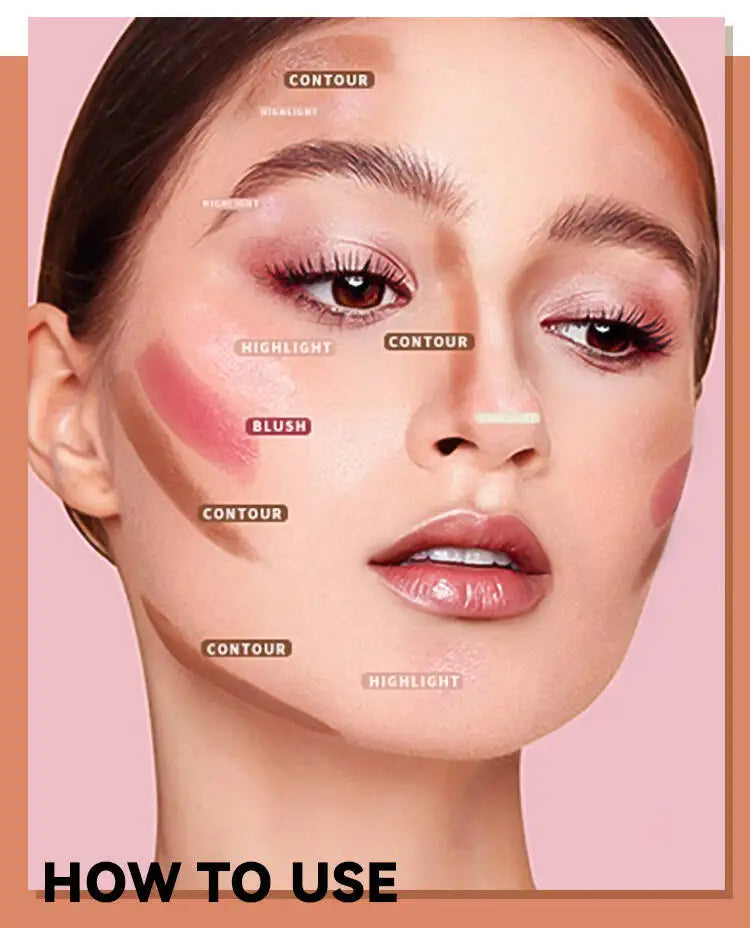 MLSMILE Highlight Contour 3-pack For 3D Makeup Brightening Skin Tone Face Blush Stick 3 Pcs Set 2025 New