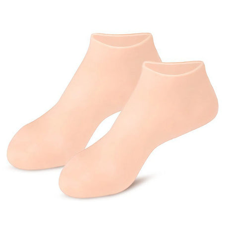 1Pair Silicone Moisturizing Socks Anti Cracking Silicone Exfoliating Socks Anti-Slip Foot Care Tools