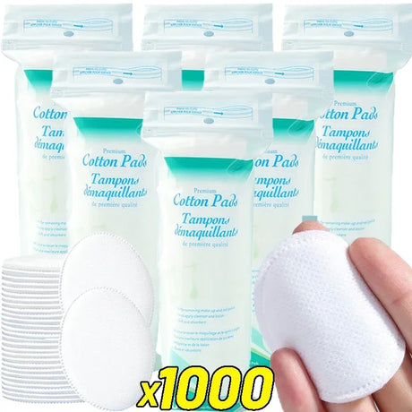 Disposable Makeup Remover Pads Soft Breathable Round Edge Daily Face Cleaning Cotton Pads Gentle Skin Care Facial Cleansing Wipe