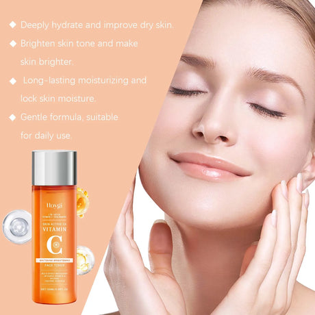 Vitamin C Hydrating Toner Moisturizing Brightening Refreshing Antioxidant Facial Essence Shrink Pores Smoothing Face Skin Care