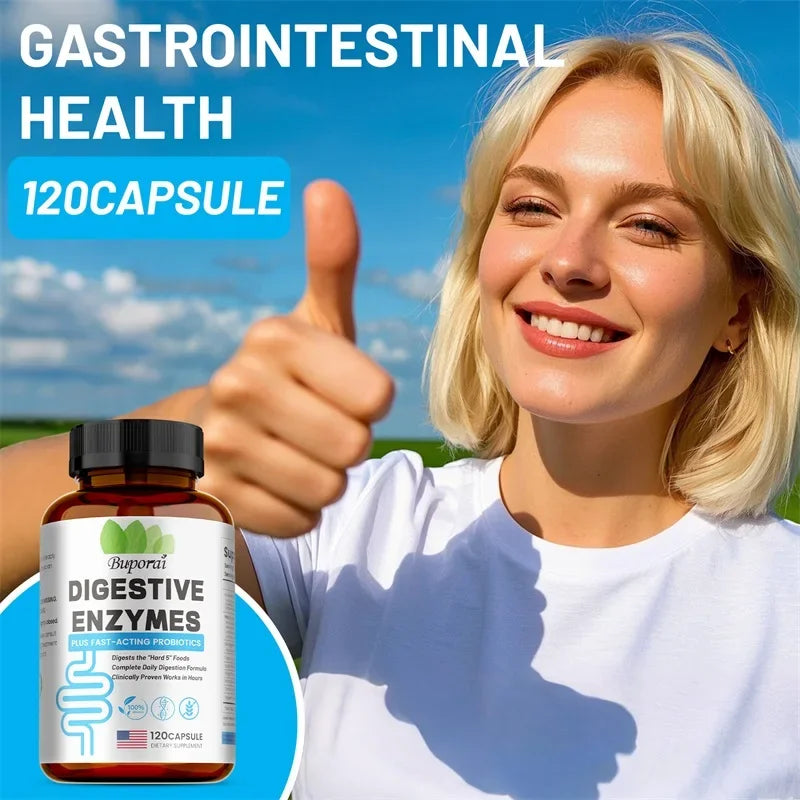 Digestive Enzymes Supplement - Digestion and Intestinal Health for Adults Men and Women, Promotes Nutrient Absorption