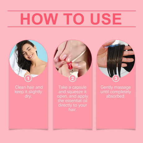 EELHOE Vitamin E in Oil for Hair Loss Prevention Strengthening Hair Roots Moroccan Argan Oil Smooth Regrowth Hair Oil Capsules
