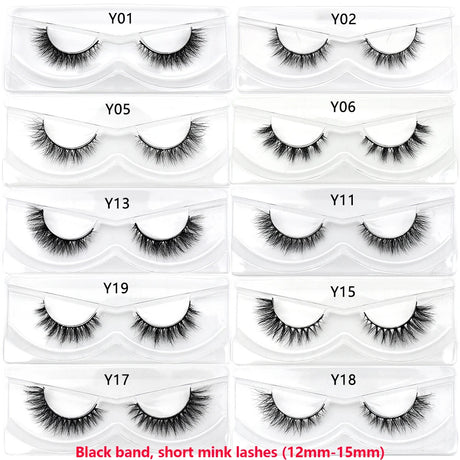 Half Lashes Mink Eyelashes Fluffy Soft False Eyelashes Wispy Cross Mink Eye Lashes Natural Short Mink Eyelash Extension Makeup