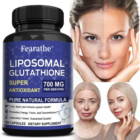 Liposomal Glutathione Capsules, Advanced Antioxidant, Support Detox, Liver Brain Immune Health, Brighten Skin & Anti-Aging