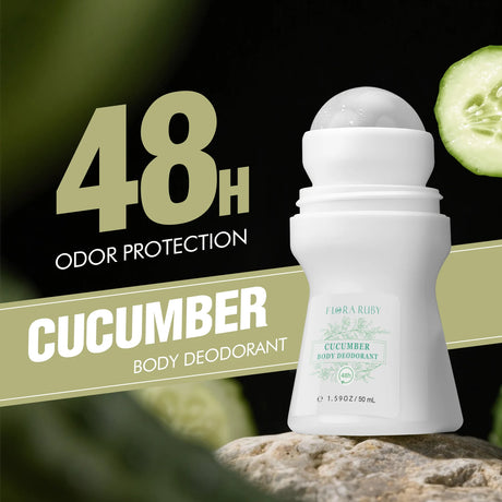 1 PC Flora Ruby Light Green Series Deodorant Roll On w omen's and men all-purpose Deodorant Roll Aluminum Free easy to carry a