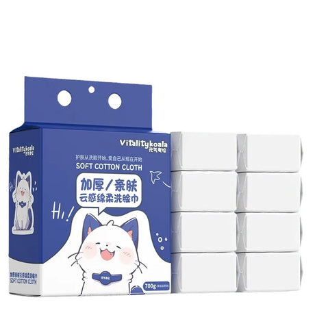 Family Pack 700g Face Wash Towel Hanging Disposable Wall Extraction Cotton Face Wipe Face Wash Towel Soft Makeup Remover Towel