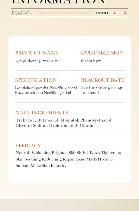 BIOAOUA Oligopeptide Face Skin Repair Freeze-dried Powder Set Sensitive Skin Moisturizing and Smoothing Hyaluronic Acid Essence