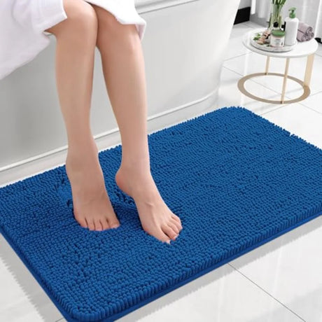 Bathroom Rugs 30x20, Extra Soft Absorbent Chenille Bath Rugs, Rubber Backing Quick Dry, Machine Washable Bath Mats for Bathroom