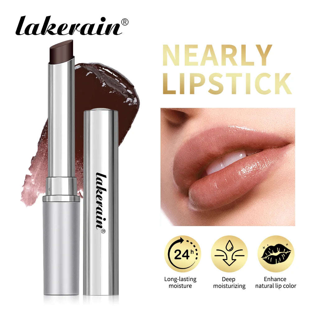 Lakerain Nearly Lipstick Lip Balm Natural Color Creamy Texture Long Lasting Moisturizing Nourishing Lip Care Gloss Cosmetic