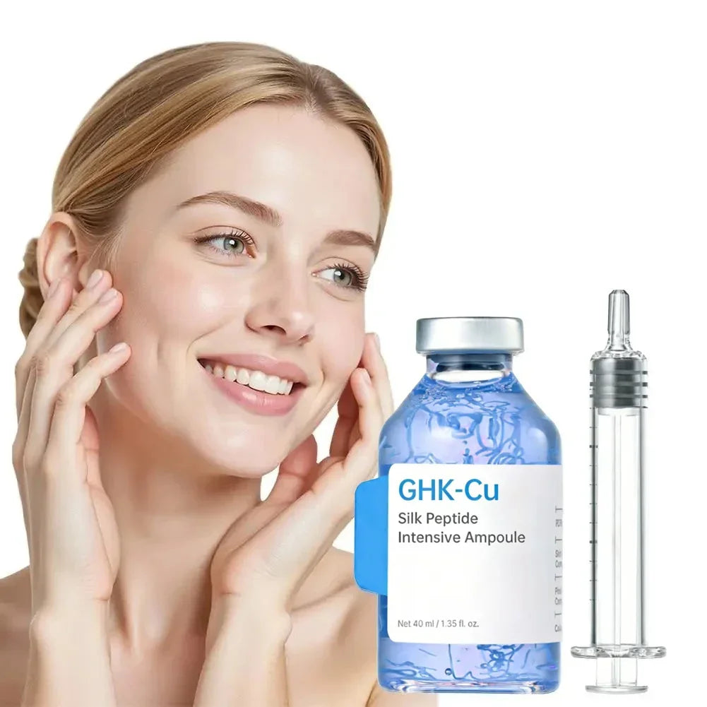 GHK-Cu Blue Copper Silk Peptide Ampoule Serum Moisturizing Firm Revitalize Boost Skin Elasticity Repair Skin Barrier