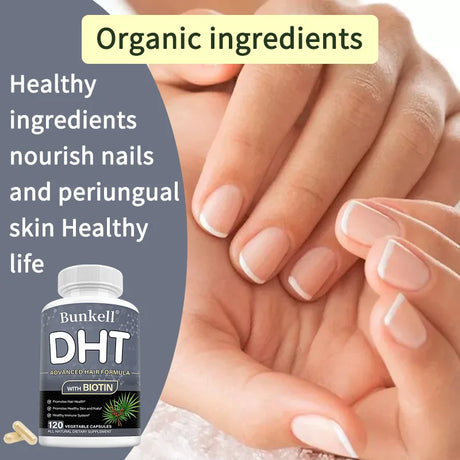 DHT Blocker, Premium Hair Care Formula, with Biotin Supplement, Support Healthy Hair, Skin, and Nails, Promote Immune System