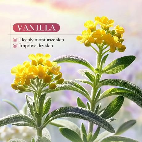 Vanilla Marshmallow Body Lotion Smooths and Refines Skin, Improves Dryness, Tightness, and Roughness, and Moisturizes the Skin.