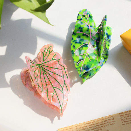 2025 NEW Original Plant Series Leaves Hair Claw Acetate Claw Clips Summer Trendy Hair Clips INS Hair Accessories for Women Girls