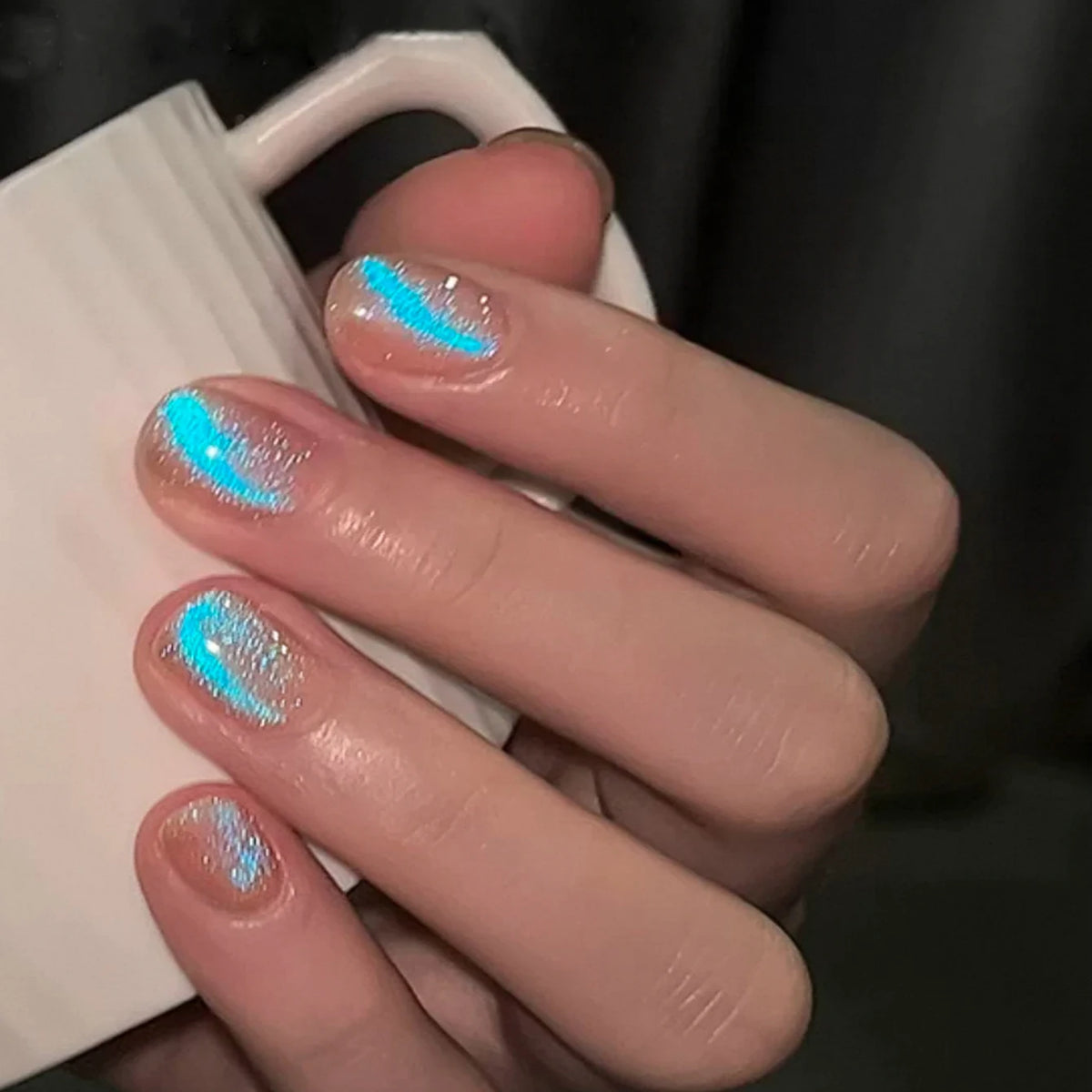 1-6PCS 12ML Human Fantasy Cat Eye Gel Nail Polish Ice Clear High-end Glass Bead Semi-permanent Gel Nail Polish Nail Art Supplies