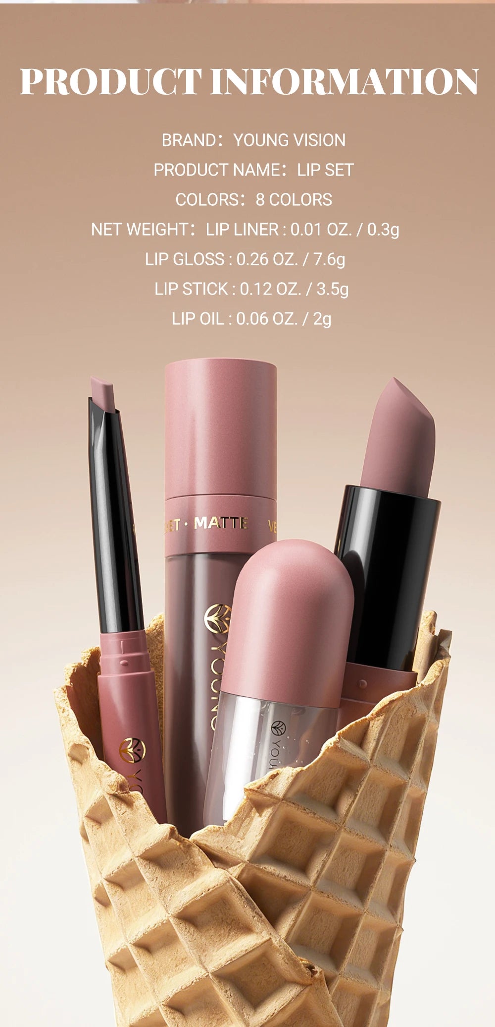 4pcs/10pcs/set Nude Lip Gloss Matte Velvet Lipstick Waterproof Long-lasting Liquid Lipstick Women Moist Lip Tint
