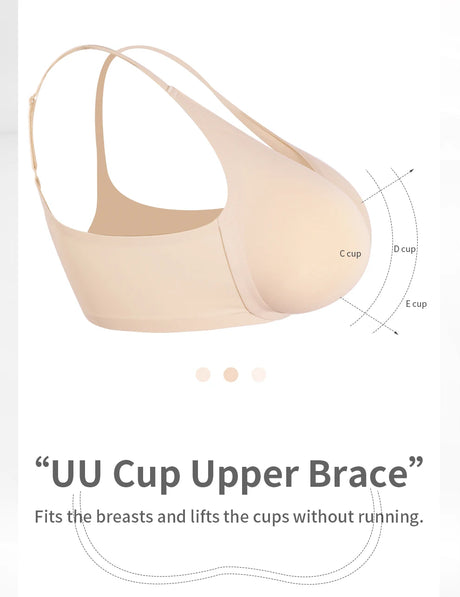 LERVANLA Silicone Breasts Pads Forms Pads Chest Women's Fake Boobs Enhancement Magnify Underwear 2-in-1Breast Becomes Big