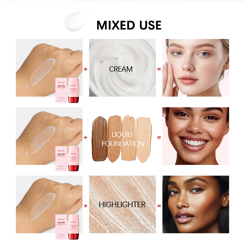Blur Magnet Primer Base Makeup Smooth Pore Coverage Foundation Moisturizes Even Skin Tone Matte Finish Base Primer Cosmetic