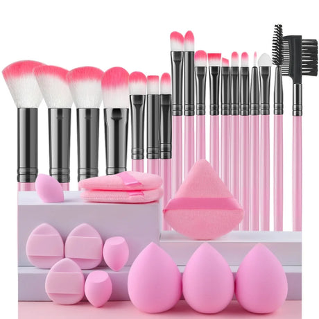 18PCS Women's Makeup Brushes Set - Eye Shadow Foundation Blush Cosmetic Brushes Soft Make up Tools with Storage Bag