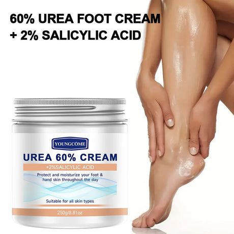 YOUNGCOME 60% urea Cream+2%salicylic Acid Moisturizing Foot Care Cream Can Moisturize Your FOOT Improving Dryness and Roughness