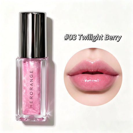 Herorange Star Glitter Lip Gloss Pearlescent Shimmer Mirror Plump Lips Hydrating Watery Lip Makeup