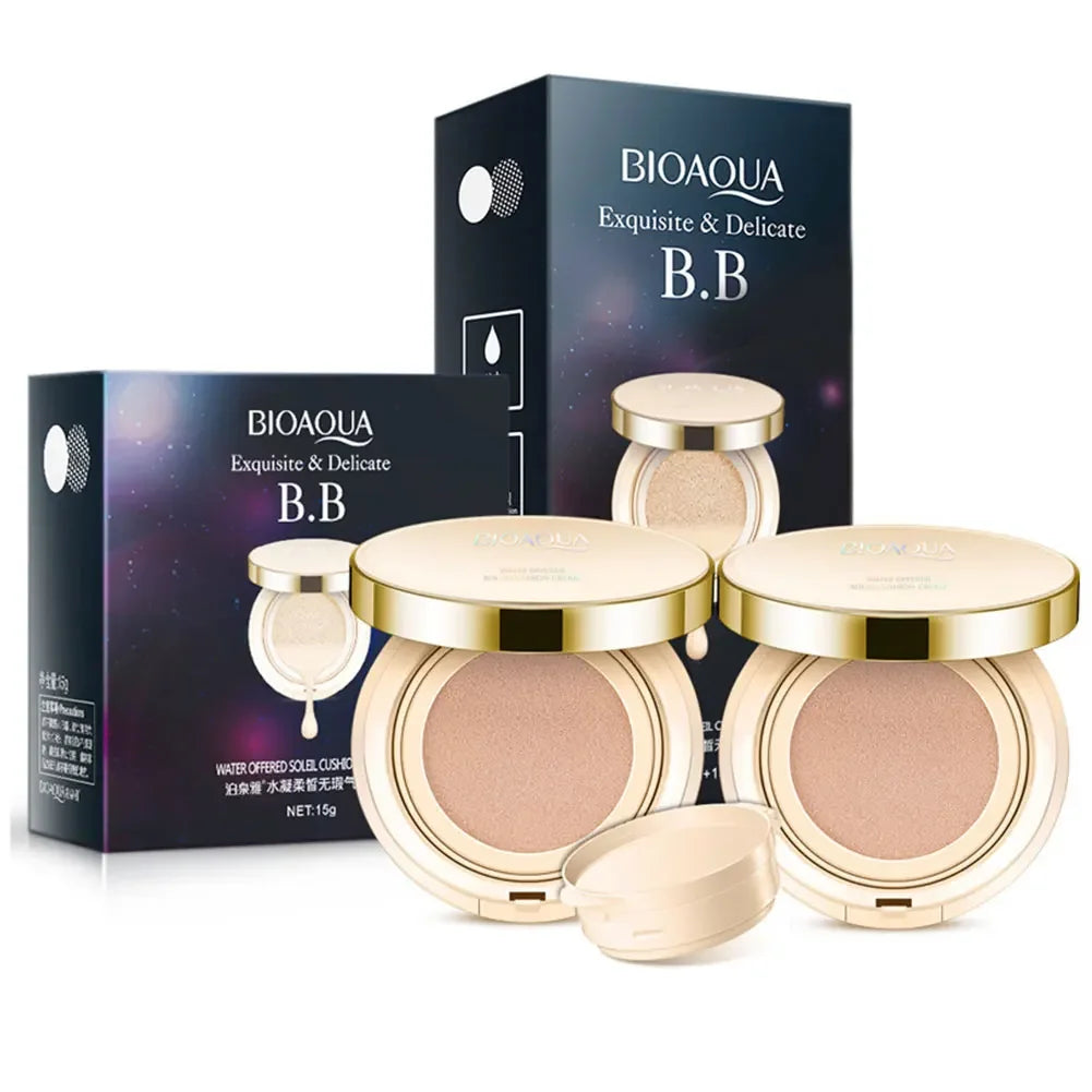 BIOAQUA Waterproof Matte Air Cushion Poreless BB&CC Cream High Coverage Oil-control Soft Face Makeup Foundation Base Cosmetics